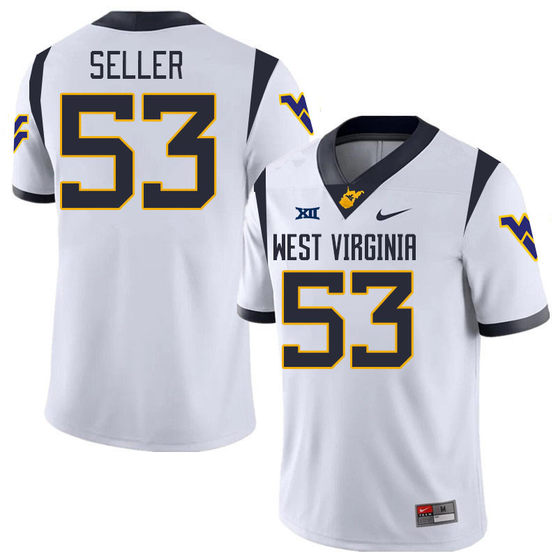 Men #53 Kaden Seller West Virginia Mountaineers College 2024 New Uniforms Football Jerseys Stitched